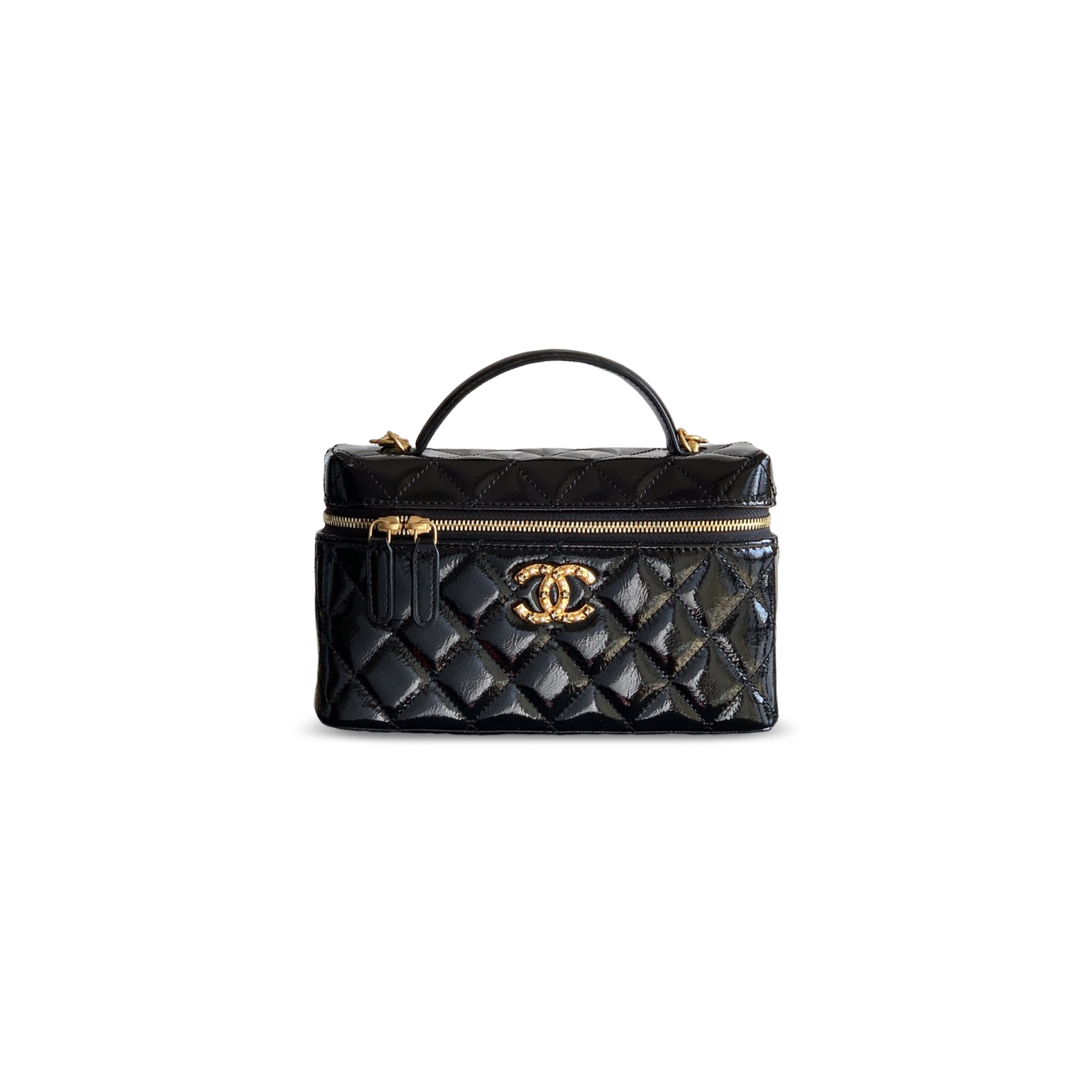 CHANEL VANITY CASE WAXY LEATHER (19*14*5cm)